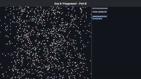 Advent of Code 2025 Day 8 Visualization