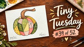 This Quilted Pumpkin Is So Fun to Paint! 🎃 | Watercolor Tutorial