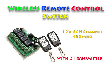 12V 4 Channels 433 MHz Remote Control Switch