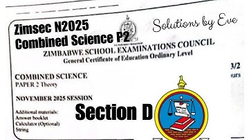 Zimsec N2025, Combined Science Paper 2, Physics solutions 