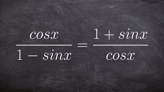 Tutorial for verifying a trigonometric identity