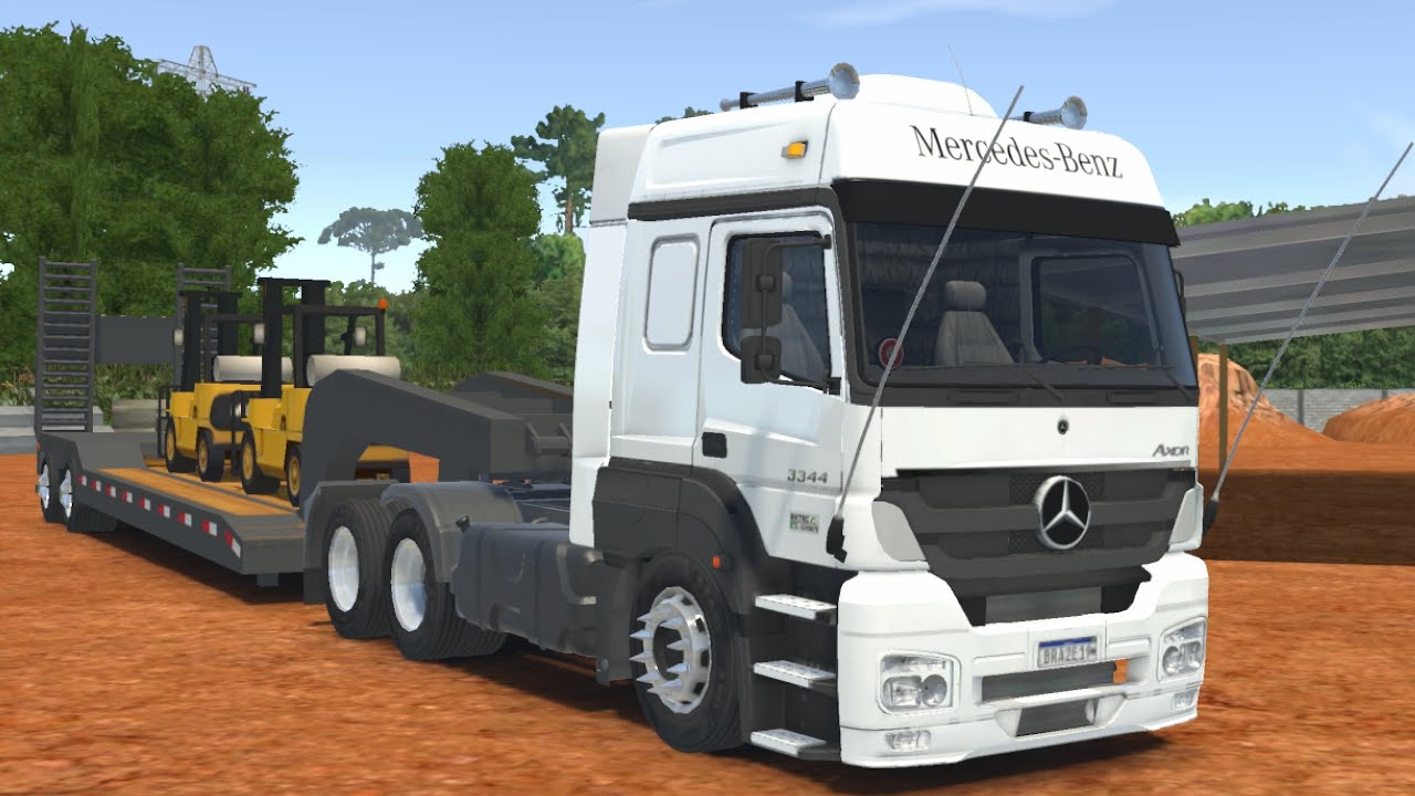 MB AXOR 33-44 no PUXE da PRANCHA no Global Truck Online Simulator 