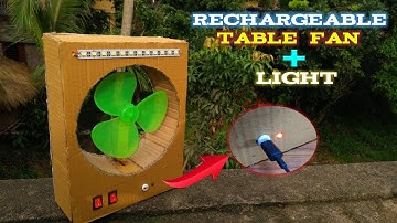 How to make a rechargeable table fan + light