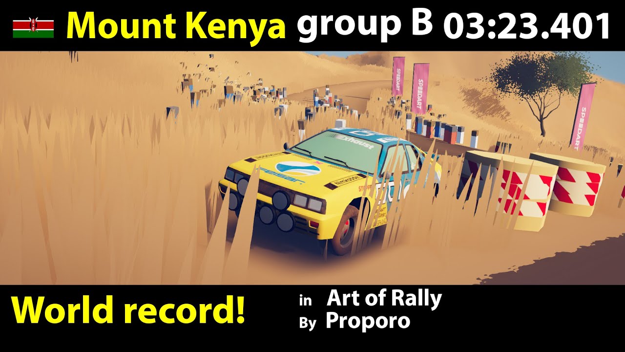 Art of Rally world record Mount Kenya group B 03:23.401
