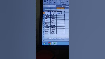 Excel Me First Name Or Last Name Ko Ek Sath Kaise Jode || Combine First &Last Names In Excel #shorts