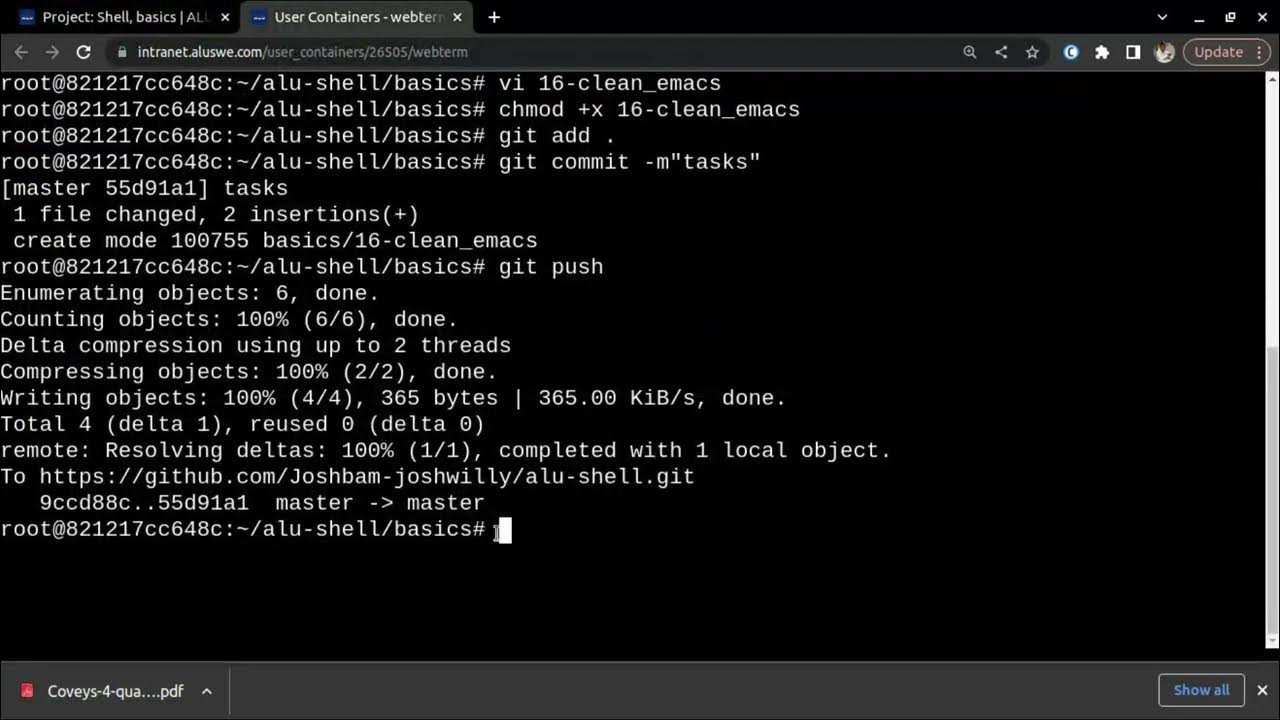 Part 2. Shell Basics tasks debugged 100% checked from task 0 - task 17 ...