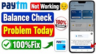 Paytm Your Bank Server Currently Down || Paytm Bank Balance Check Not Working Problem Fix Today