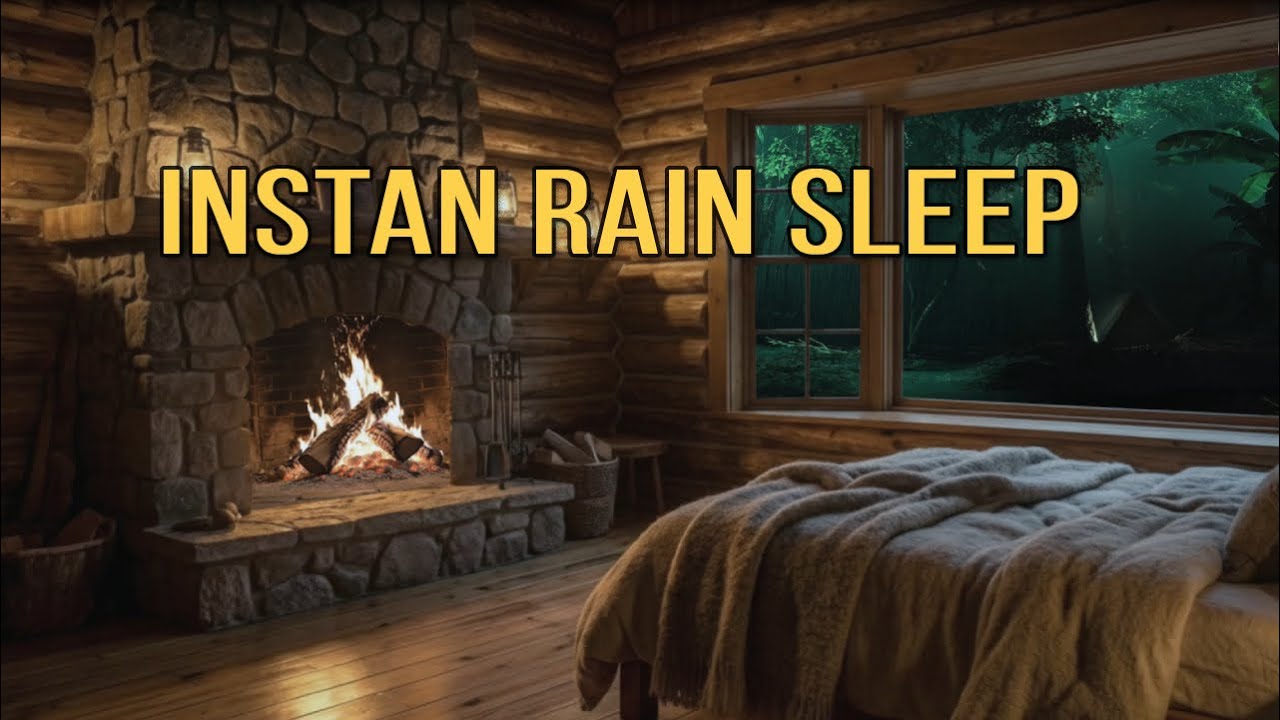 Cozy Cabin Rain ASMR 🔥 Fireplace Sounds & Night Forest Ambience - YouTube