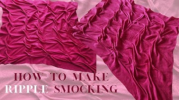 HOW TO MAKE RIPPLES SMOCKING DESIGN | Fabric Manipulation Textiles Technique | Didsbury Art Studio