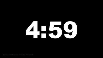 4 minutes 59 seconds [299 secs] clock timer countdown || Alarm Focus