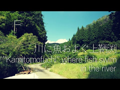 小川に魚およぐ上鞆渕【田舎と集落散歩】(和歌山県紀の川市)Kamitomobuchi, where fish swim in the stream