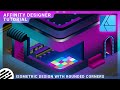 Affinity Designer Tutorial - Isometric Design with Rounded Corners - Retro Style Bar