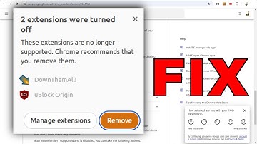 These Extensions Are No Longer Supported. Chrome Recommends That You Remove Them FIX [2025]