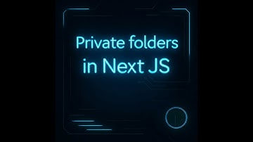 Private folders in Next JS #nextjstutorial #nextjs