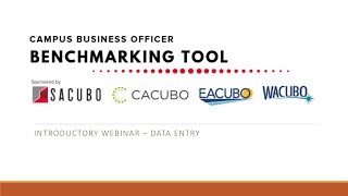 Campus Business Officer Benchmarking Tool - Data Entry