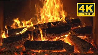 FIREPLACE 4K 🔥 Cozy Fire Background (12 HOURS ). Fireplace video with Burning Logs &amp; Fire Sounds