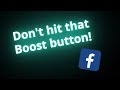 Stop Boosting Your Facebook Posts! How to promote Facebook posts instead.