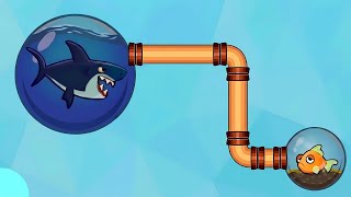Satisfying Mobile Games Save the fish / pull the pin updated level fish save game pull the pin game screenshot 3
