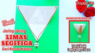 Cara Membuat Jaring Jaring Limas Segitiga Dari Kertas Karton / Tarik Bangun Ruang Limas Segitiga
