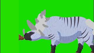 Triceratops Green Screen For The First Crocodile And
