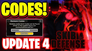 *NEW* ALL WORKING UPDATE 4 CODES FOR SKIBI DEFENSE! ROBLOX SKIBI DEFENSE CODES