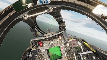 DCS F-14 Tomcat Case I Recovery – Almost On-Speed and On-Glideslope, almost 3-wire trap