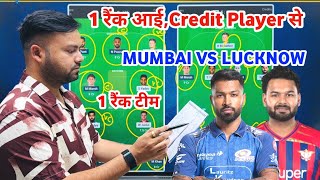 MI vs LSG Dream11 Team Prediction || Mumbai Indians vs Lucknow Super Giants Match Prediction || 