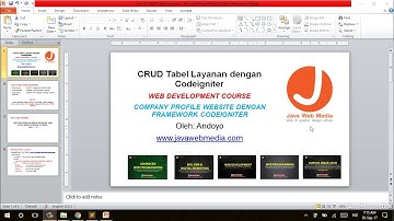 Sesi 16 CRUD Tabel Layanan dengan Codeigniter (Website Perusahaan)