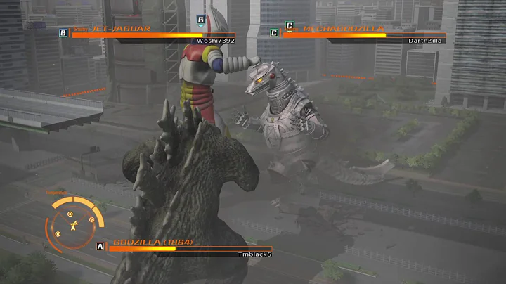 GODZILLA PS4 versus mode: Godzilla (1964) vs. Jet Jaguar vs. MechaGodzilla "Well Damn"