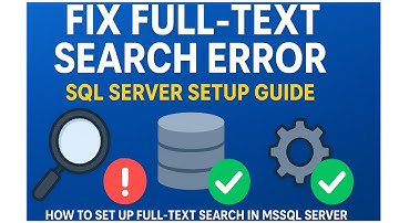 How to FIX or ENABLE  Full-Text Search | MSSQL Setup Guide