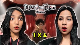 THE COLOSSAL TITAN IS BACK! SISTERS WATCH ATTACK ON TITAN S1E4 (First Time)