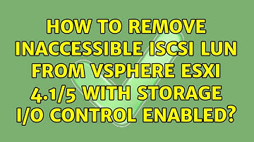 How to remove inaccessible iSCSI LUN from vSphere ESXi 4.1/5 with Storage I/O Control enabled?