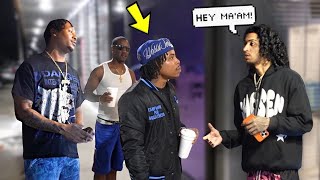 MISGENDERING THUGS IN THE HOOD PRANK!