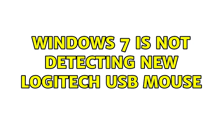 Windows 7 is not detecting new logitech USB mouse