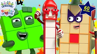 60 mins of maths fun counting for kids numberblocks