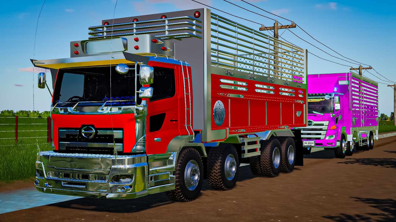 ฮีโน่ S700 แต่งยุ่นคอกเกษตร รถใหม่วิ่งงานเที่ยวแรก!! - Farming simulator 19