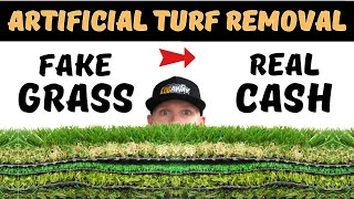 How We Removed 1,000 Square Feet of Artificial Turf : JUNK REMOVAL