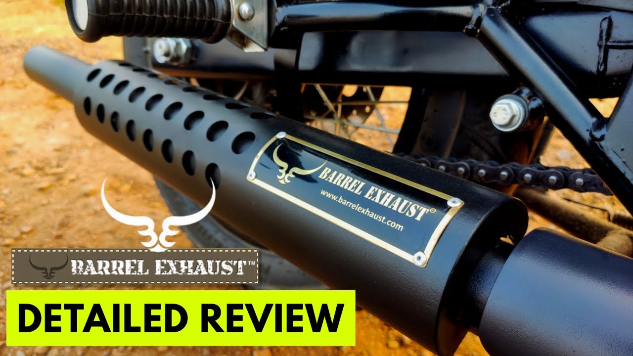 Barrel Exhaust SCUD Silencer for RE Classic 350 Signals [Detailed