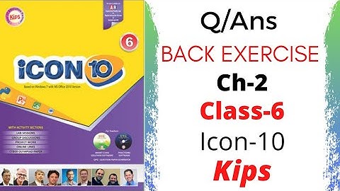 Questions/Answers||Ch-2/More On Windows 7/Class-6/Icon-10/Kips/By @C.B.S.E 1st-8th guide