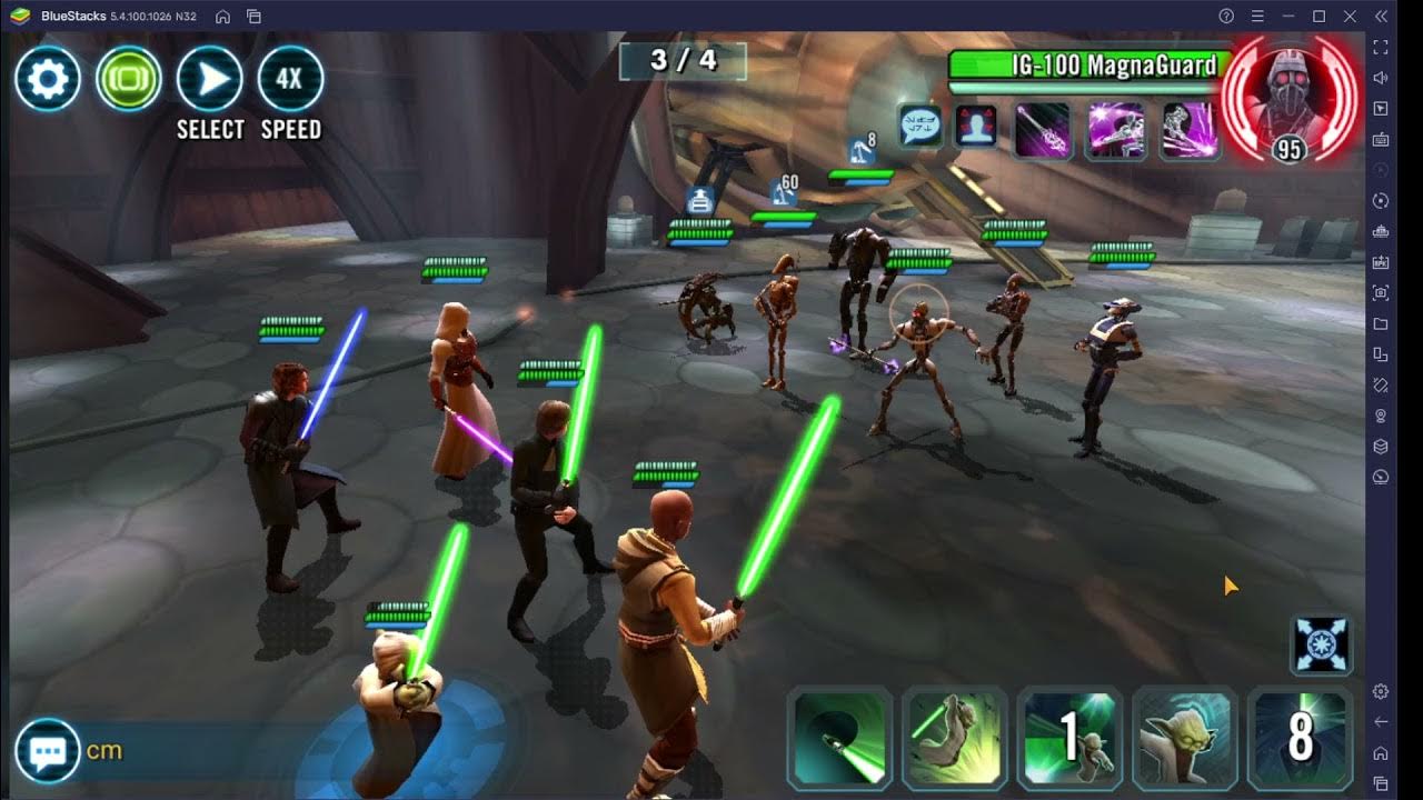 swgoh ls geo tb p1 dooku's hangar jkls YouTube