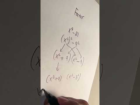 Video Easy factoring x^4-81 #shorts - youtube