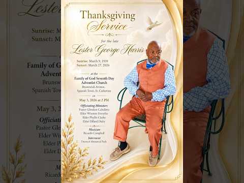 Thanksgiving Service for the Life of Lester George Harris | May 03, 2026