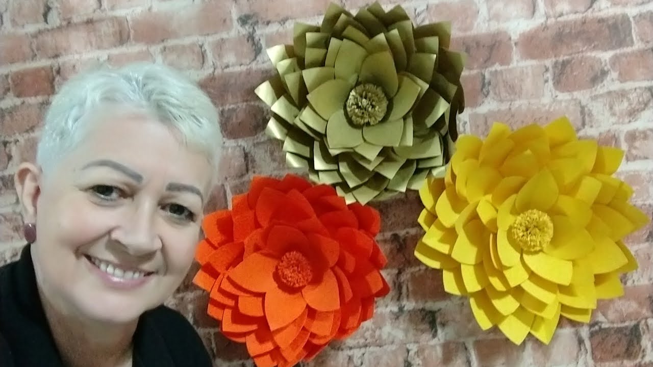 Aula 203 E vamos de flores de papel super fácil!!! YouTube