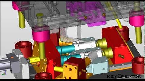 Animation of an Injection Mold design using KeyCreator Direct CAD