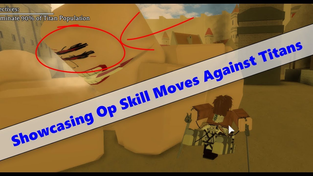 Showcasing Op Skill Moves Against Titans Attack On Titan Revenge Youtube - attack on titan revenge roblox discord