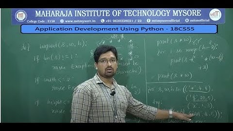 Raising Exception and Assertion in Python | Vth Sem | CSE | 18CS55 PYTHON | Module 3 | Session 09