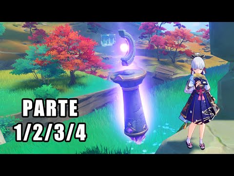 Todas as Ondem dos Pilares da Missão Encontre a Parte Que Falta e Repare o Amuleto - Genshin Impact