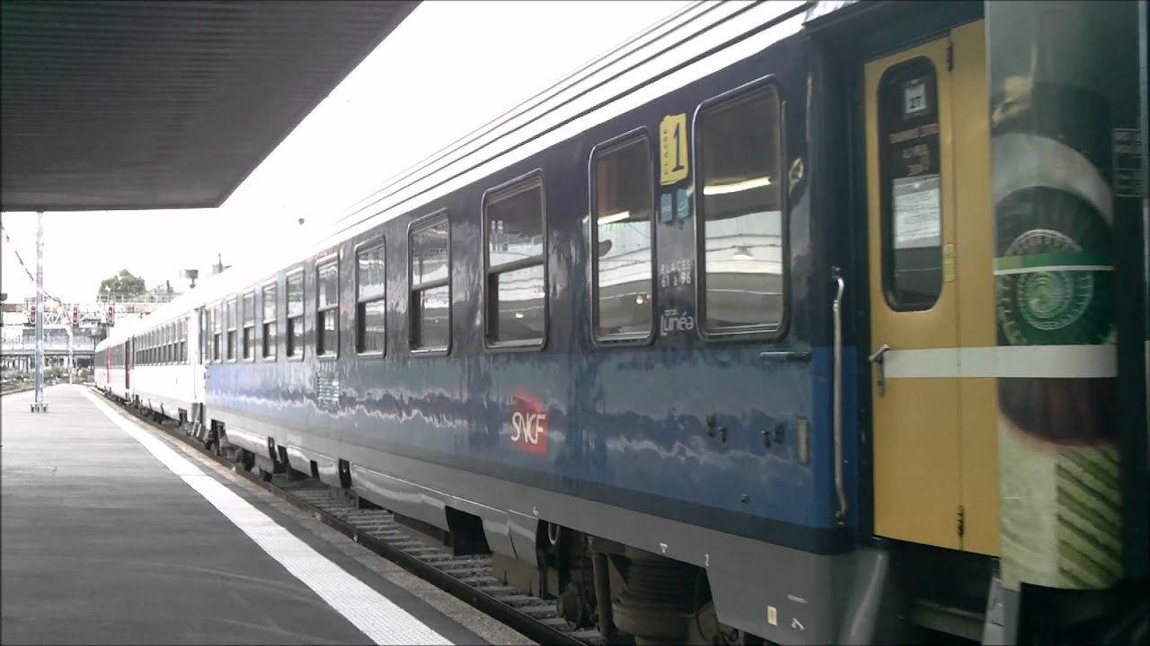 Les trains de nuit Paris - Province à l'arrivée en gare d'Austerlitz