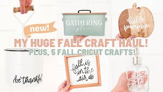 It's Officially Fall Season + My Huge Fall Craft Haul! | Let's Make 5 Fall Cricut Crafts