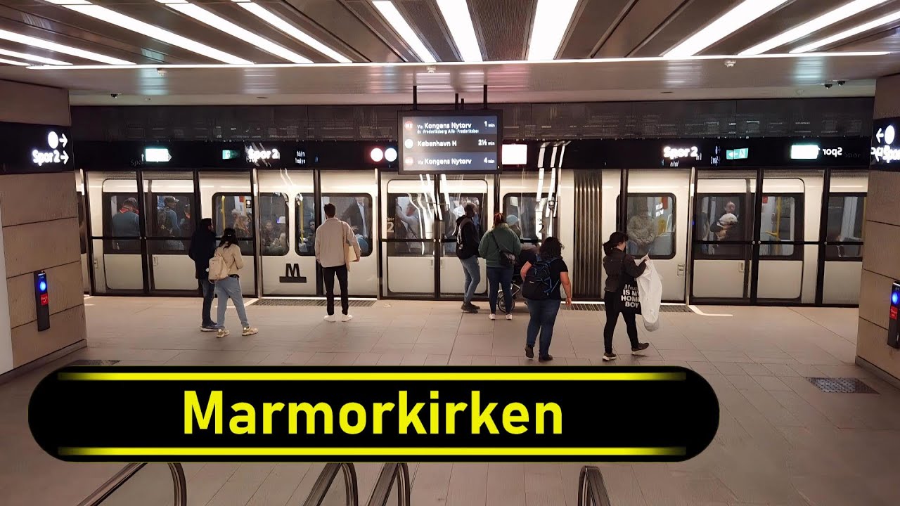Metro Station Marmorkirken - Copenhagen 🇩🇰 - Walkthrough 🚶